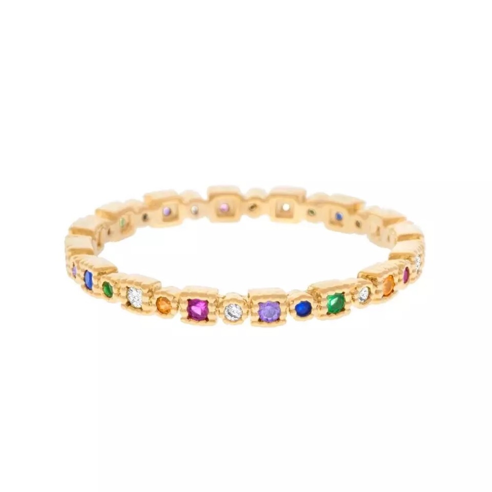 Australian Crystal Rainbow Eternity Ring...